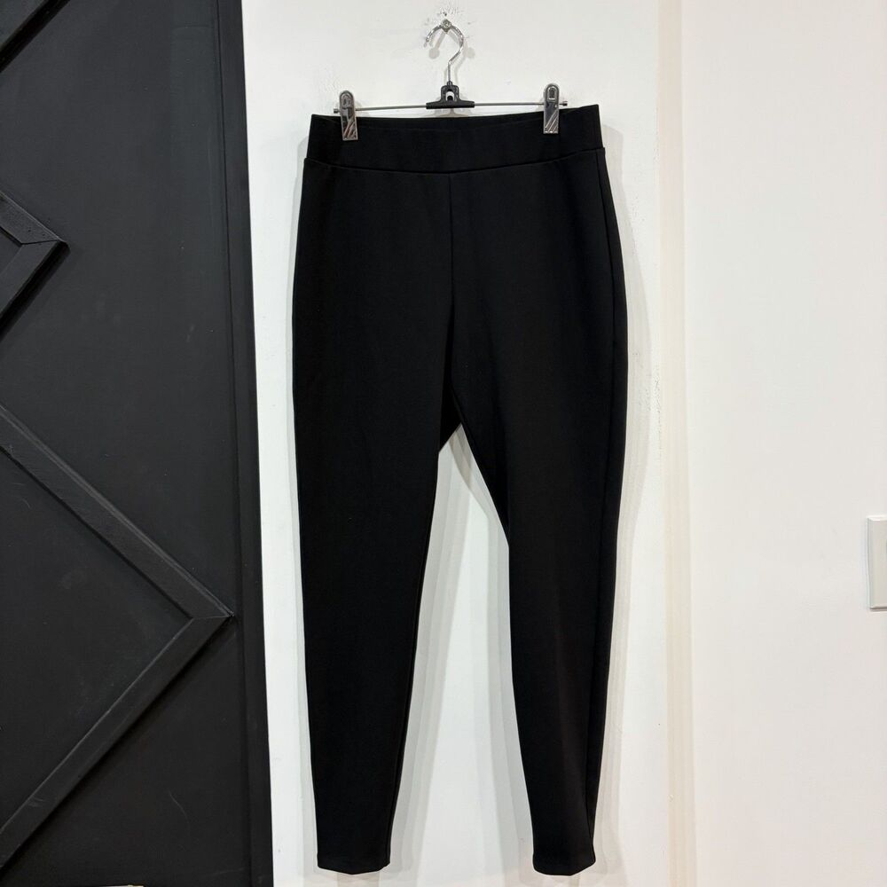 Talbots Black Slim Fit Pull On Pants Size Small Career Office Stretch Interview